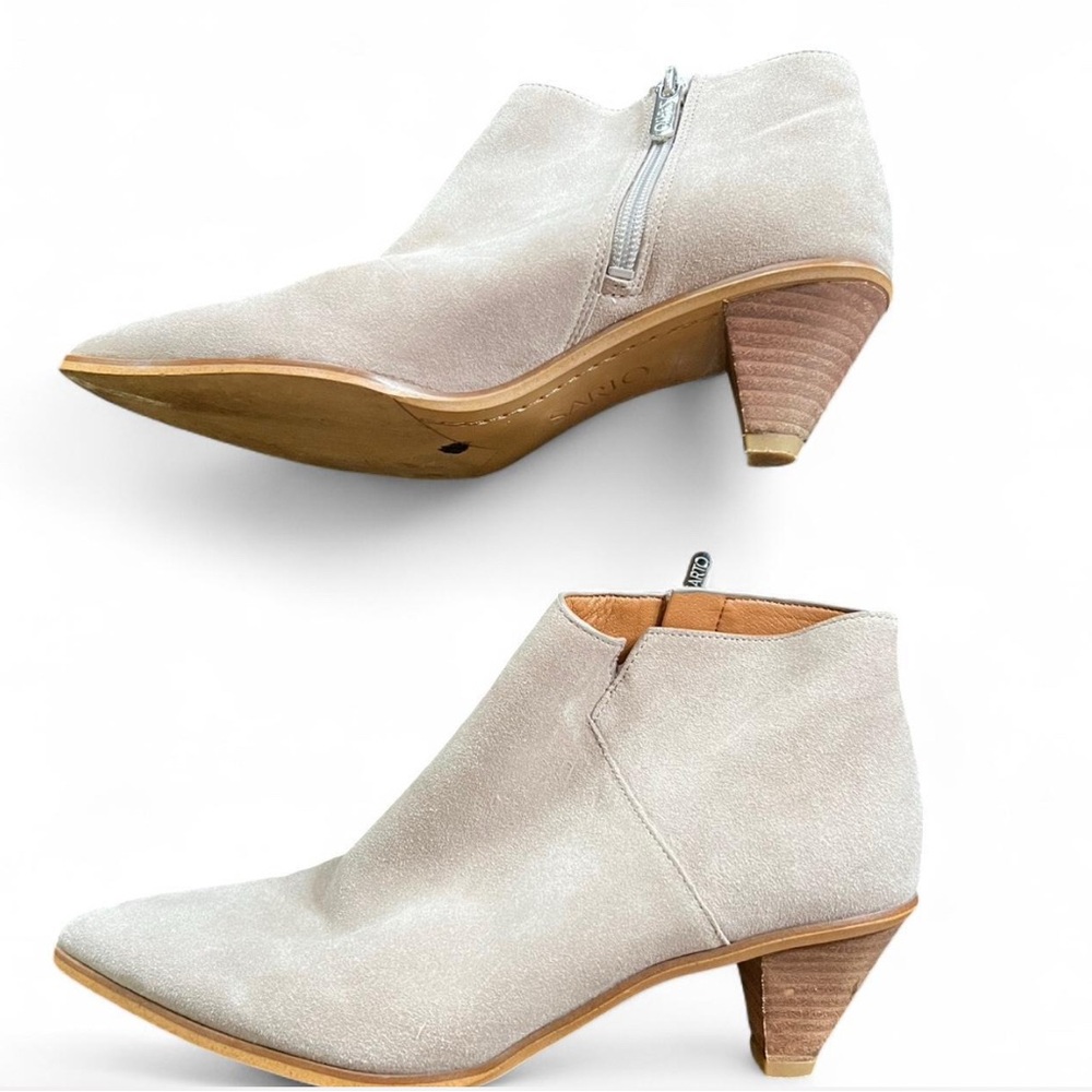 Franco Sarto Elegant Beige Ankle Boots